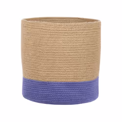 Set of 2 Jute Baskets Beige and Violet BULANIK