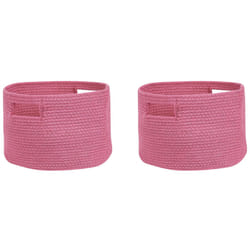 Set of 2 Cotton Baskets Pink CHINIOT
