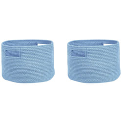 Set of 2 Cotton Baskets Blue CHINIOT