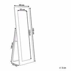 Standing Mirror ANSOUIS 150 cm Velvet Navy Blue