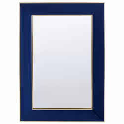 Wall Mirror LAUTREC 50 cm 70 cm Velvet Navy Blue