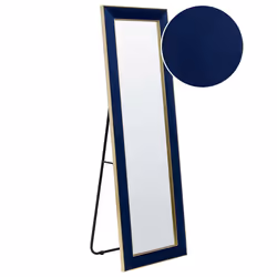 Standing Mirror LAUTREC 150 cm Velvet Navy Blue
