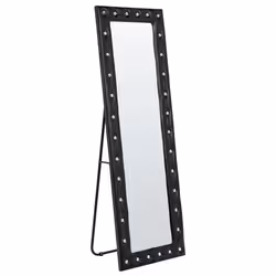 Standing Mirror ANSOUIS 150 cm Faux Leather Black