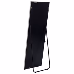 Standing Mirror LOCRONAN 150 cm Faux Leather Light Grey