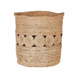 Set of 2 Jute Baskets Natural ALANG