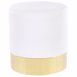 Pouffe SOPHIA Velvet White 39 cm 39 cm 40 cm