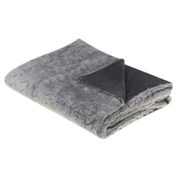 Blanket 150 x 200 cm Grey SARASWATI