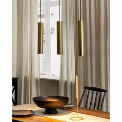 3 Light Pendant Lamp Brass BROSNA