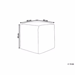 Pouffe HARNAI Cotton White 40 cm 40 cm 40 cm