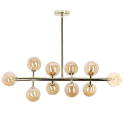 10 Light Pendant Lamp Gold RAMIS