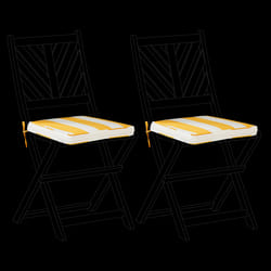 Set of 2 Garden Chair Cushions TERNI 37 x 34 cm Yellow