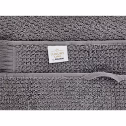 Set of 2 Cotton Terry Towels Grey MITIARO