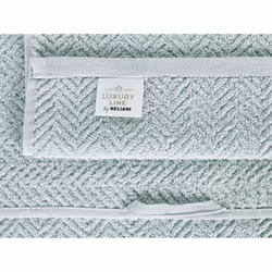 Set of 2 Cotton Terry Towels Mint Green MITIARO