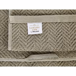 Set of 9 Cotton Terry Towels Green MITIARO