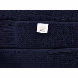 Set of 9 Cotton Terry Towels Dark Blue MITIARO