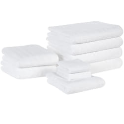 Set of 9 Towels MITIARO Terry Cotton White