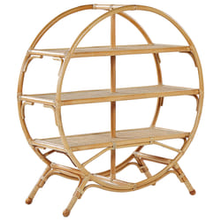 3 Tier Bookcase TUVALU II Rattan 109 cm Natural