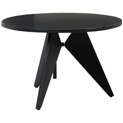 Garden Dining Table OLMETTO 83 cm 110 cm Glass Black