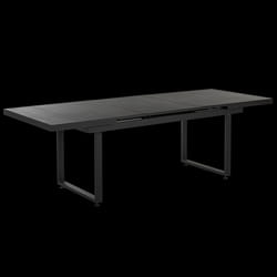 Extending Garden Dining Table VALCANETTO 180/240 cm 90 cm Metal Black