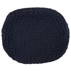 Pouffe PRIENE Cotton Black 50 cm 50 cm 35 cm