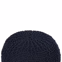 Pouffe PRIENE Cotton Black 50 cm 50 cm 35 cm