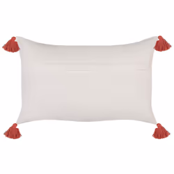 Cotton Cushion Oriental Pattern 30 x 50 cm Red and White ANTHEMIS