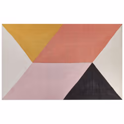 Cotton Area Rug 140 x 200 cm Multicolour NIZIP