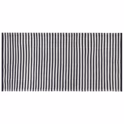 Cotton Area Rug 80 x 150 cm White and Blue SOFULU