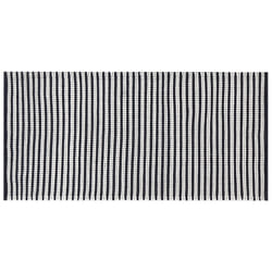 Cotton Area Rug 80 x 150 cm White and Blue SOFULU