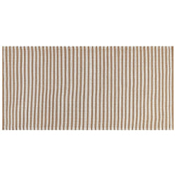 Cotton Area Rug 80 x 150 cm White and Brown SOFULU