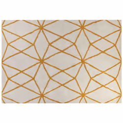 Shaggy Cotton Area Rug 160 x 230 cm Off-White and Yellow MARAND