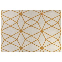 Shaggy Cotton Area Rug 160 x 230 cm Off-White and Yellow MARAND