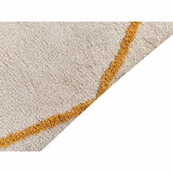 Shaggy Cotton Area Rug 160 x 230 cm Off-White and Yellow MARAND