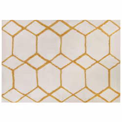 Shaggy Cotton Area Rug 160 x 230 cm Off-White and Yellow BEYLER