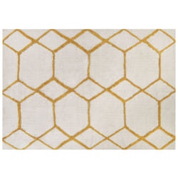 Shaggy Cotton Area Rug 160 x 230 cm Off-White and Yellow BEYLER