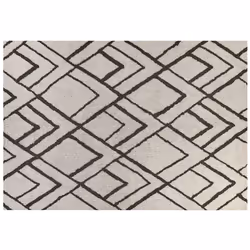 Shaggy Cotton Area Rug 160 x 230 cm Off-White and Green YESILKOY