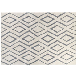 Shaggy Cotton Area Rug 160 x 230 cm Off-White and Blue MENDERES