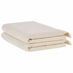 Set of 2 Cotton Terry Towels Beige ATIU