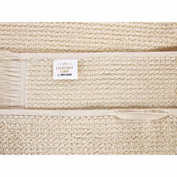 Set of 2 Cotton Terry Towels Beige ATIU