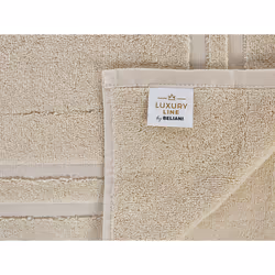 Set of 9 Cotton Terry Towels Beige ATIU