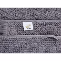 Set of 2 Cotton Terry Towels Grey ATIU
