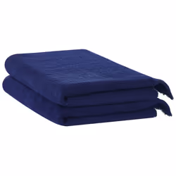 Set of 2 Cotton Terry Towels Blue ATIU