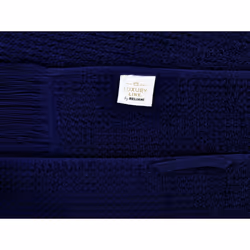 Set of 2 Cotton Terry Towels Blue ATIU
