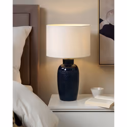 Table Lamp PERLIS Ceramic Navy Blue - Additional view 4