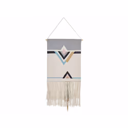 Cotton Wall Hanging with Tassels Beige KABIRWALA