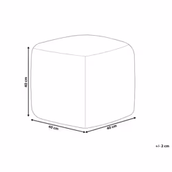 Cotton Pouffe 40 x 40 cm White WARANGAL