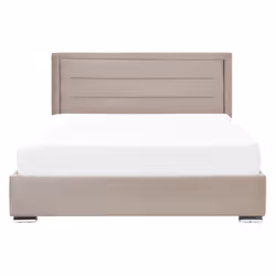 Ottoman Bed Velvet ROUEN 160 x 200 cm (EU King Size) Taupe