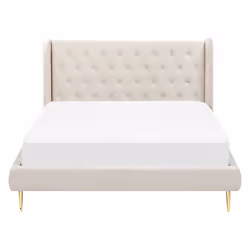 Bed Velvet FORBACH 160 x 200 cm (EU King Size) Beige - Additional view 3