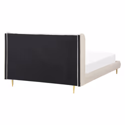 Bed Velvet FORBACH 160 x 200 cm (EU King Size) Beige - Additional view 5