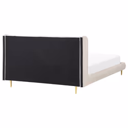 Bed Velvet FORBACH 180 x 200 cm (EU Super King) Beige - Additional view 5